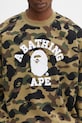 A Bathing Ape cotton sweatshirt 1St Camo Jacquard College green 1L30113307