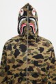Bavlnená mikina A Bathing Ape 1St Camo Jacquard Shark zelená 1L30115304