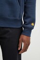 Mikina Carhartt WIP Hooded Chase Sweat modrá I033661.2Q8XX