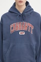 Carhartt WIP hanorac de bumbac pentru copii Hooded Library Sweat bleumarin I034726.E7GD