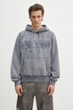 Bavlnená mikina Daily Paper Garment Wash Hoodie jednofarebný sivá 2511164