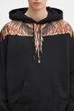 Marcelo Burlon hanorac de bumbac Icon Wings Regular Hoodie Black Orange negru CMBB007S25FLE0011020