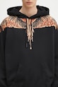 Хлопковая кофта Marcelo Burlon Icon Wings Regular Hoodie Black Orange чёрный CMBB007S25FLE0011020