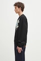 Хлопковая кофта Marcelo Burlon County Angel Boxy Crewneck Black Multico CMBA09CS25FLE0011084 чёрный SS25