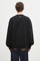 Îmbrăcăminte Marcelo Burlon hanorac de bumbac County Angel Boxy Crewneck Black Multico CMBA09CS25FLE0011084 negru