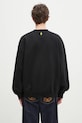 Одежда Хлопковая кофта Marcelo Burlon County Angel Boxy Crewneck Black Multico CMBA09CS25FLE0011084 чёрный
