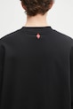 Хлопковая кофта Marcelo Burlon County Flame Boxy Crewneck Black Red чёрный CMBA09CS25FLE0051025