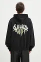 Odzież Marcelo Burlon bluza bawełniana County Goth Boxy Hoodie Black Deep Green CMBB10CS25FLE0021052 czarny