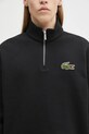 Bavlnená mikina Lacoste čierna SH2748