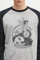 Bavlnené tričko s dlhým rukávom AMBUSH Raglan L/S T-Shirt sivá 12115325