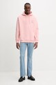 Drôle de Monsieur cotton sweatshirt Le Hoodie Slogan Cursive G.HO168.CO127.LPI pink SS25