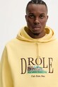 Bavlněná mikina Drôle de Monsieur Le Hoodie Tennis Court žlutá G.HO176.CO127.LYL