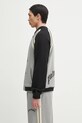 Βαμβακερή μπλούζα Palm Angels Curved Logo Track Varsity PMEK010S25FAB0010810 γκρί SS25