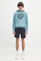Pamučna dukserica Human Made Tsuriami Hoodie HM29CS015 tirkizna