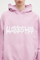 032C bluza bawełniana 'Faithless' fioletowy S25.URC.0631.850