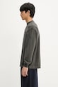 Хлопковый лонгслив NEIGHBORHOOD Pigment Dyed Crewneck Ls 251FPNH.CSM12 серый SS25