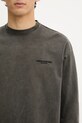 NEIGHBORHOOD longsleeve bawełniany Pigment Dyed Crewneck Ls szary 251FPNH.CSM12