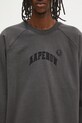 AAPE bluza bawełniana Now Crew Neck czarny AAPSWMB320XXN