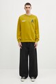AAPE bluza Basic Crew Neck AAPSWMB336XXN zielony