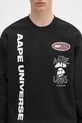 AAPE felpa Basic Crew Neck AAPSWMB337XXN nero