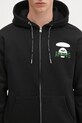Μπλούζα AAPE Basic Zip Up μαύρο AAPSWMB343XXN