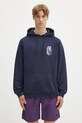 Gramicci bluza bawełniana Thumbprint Hooded Sweatshirt nadruk granatowy G5SU.J109