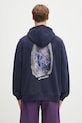 Odzież Gramicci bluza bawełniana Thumbprint Hooded Sweatshirt G5SU.J109 granatowy