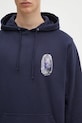 Бавовняна кофта Gramicci Thumbprint Hooded Sweatshirt темно-синій G5SU.J109