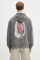Odzież Gramicci bluza bawełniana Thumbprint Hooded Sweatshirt G5SU.J109 szary