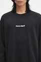 Bavlněná mikina Maison Kitsuné Maison Kitsune Embroidery Oversize černá OM00309KM0001