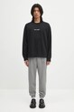 Pamučna dukserica Maison Kitsuné Maison Kitsune Embroidery Oversize OM00309KM0001 crna