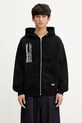 Bavlnená mikina NEIGHBORHOOD SOLID SWEAT ZIP potlač čierna 251UWNH.CSM05