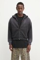 1017 ALYX 9SM bluza dwustronna bawełniana Garment dye reversible zip-up z kapturem czarny AAMSW0241FA01