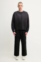 1017 ALYX 9SM bluza bawełniana Garment dye boxy crewneck AAMSW0243FA01 czarny