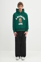 A Bathing Ape bluza bawełniana College puffy 1K80114012 zielony