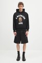 A Bathing Ape felpa in cotone College puffy 1K80114012 nero