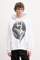Памучен суичър Fiorucci Mouth Print Relaxed Fit Hoodie U02SPSHO092CJ05WH05 бял SS25