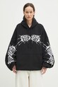 Mikina VETEMENTS Death Metal Cropped Boxy UA66HD620BW černá SS25