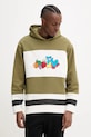 Inbetweeners bluza bawełniana S5TWUAHS033 zielony SS25