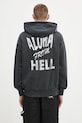 Βαμβακερή μπλούζα Aries Faded Aloha From Hell Hoodie στάμπα μαύρο AR2001303