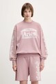 Памучен суичър Aries Aged Ancient Column Sweat AR2003303 розов SS25