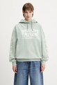 Aries bluza bawełniana Aged Ancient Column Hoodie AR2003503 turkusowy SS25