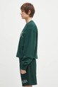 Βαμβακερή μπλούζα Sporty & Rich Ny94 Crewneck πράσινο ST071606034GR10