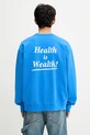 Sporty & Rich bluza bawełniana Health Is Wealth ST071622300BL67 niebieski