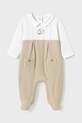 Mayoral Newborn śpioszki bawełniane niemowlęce beżowy 1704.1B.Newborn.PPYH