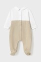 Mayoral Newborn śpioszki bawełniane niemowlęce 1704.1B.Newborn.PPYH beżowy SS25