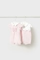 Pamučni kombinezon za bebe Mayoral Newborn 2-pack 2-pack roza 1752.2D.Newborn.PPYH