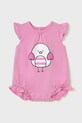 Хлопковый ромпер для младенцев Mayoral Newborn 3 шт 1758.2S.Newborn.PPYH розовый SS25