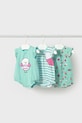 Хлопковый ромпер для младенцев Mayoral Newborn 3 шт 3 шт бирюзовый 1758.2S.Newborn.PPYH