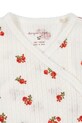 Dziewczynka Konges Sløjd śpioszki niemowlęce MINNIE NEWBORN ONESIE GOTS KS102588 beżowy
